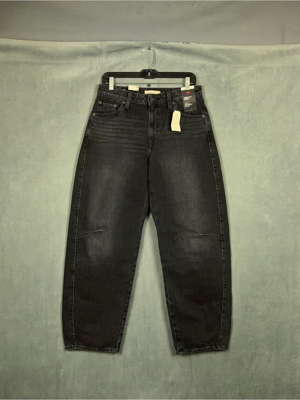 Levis Baggy Dad Barrel Jeans Womens Size 29x32 Black Loose Fit NWT